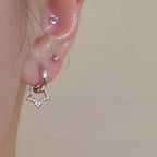 Pentagonal Star Hoop Earrings