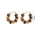Women’s Tiger’s Eye Hoop Earrings