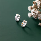 Daisy Flower Hoop Earrings b