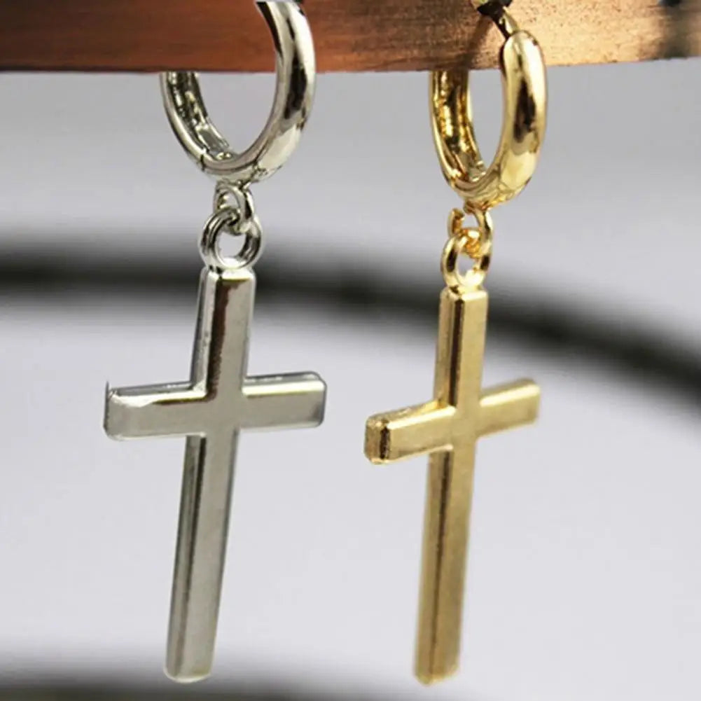 Cross Drop Earrings
