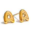 Personalized earrings with initial a