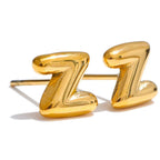 Personalized earrings with initial z