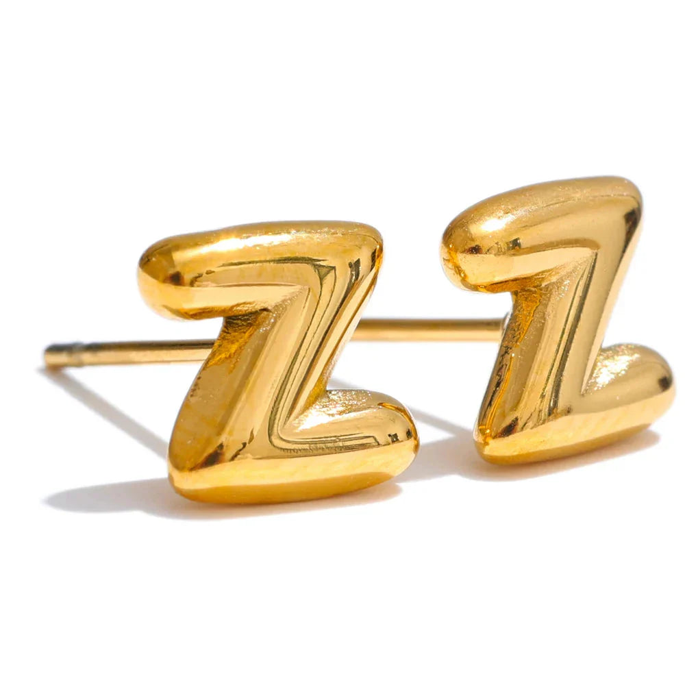 Personalized earrings with initial z