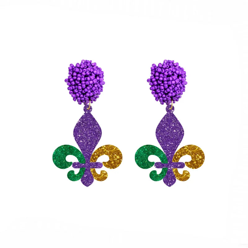 Women's Dangle Earrings Fleur De Lys