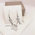 Women's Reptile Snake Earrings black white