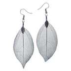 Bohemian Leaf Earrings hematite platedoire
