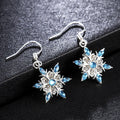 Women’s Zircon Snowflake Dangle Earrings Style 1