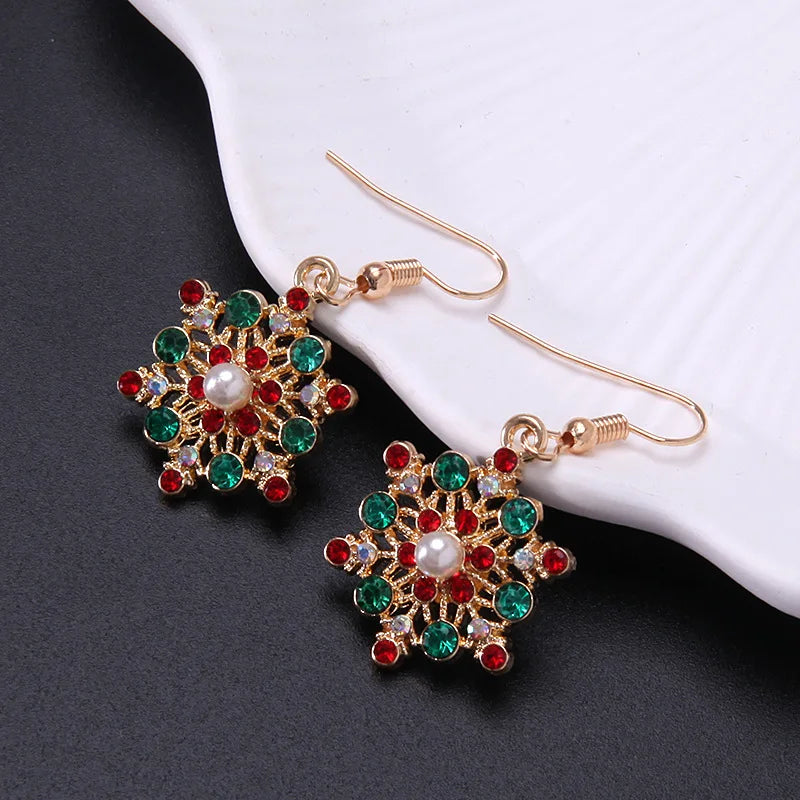 Women’s Zircon Snowflake Dangle Earrings Style 4