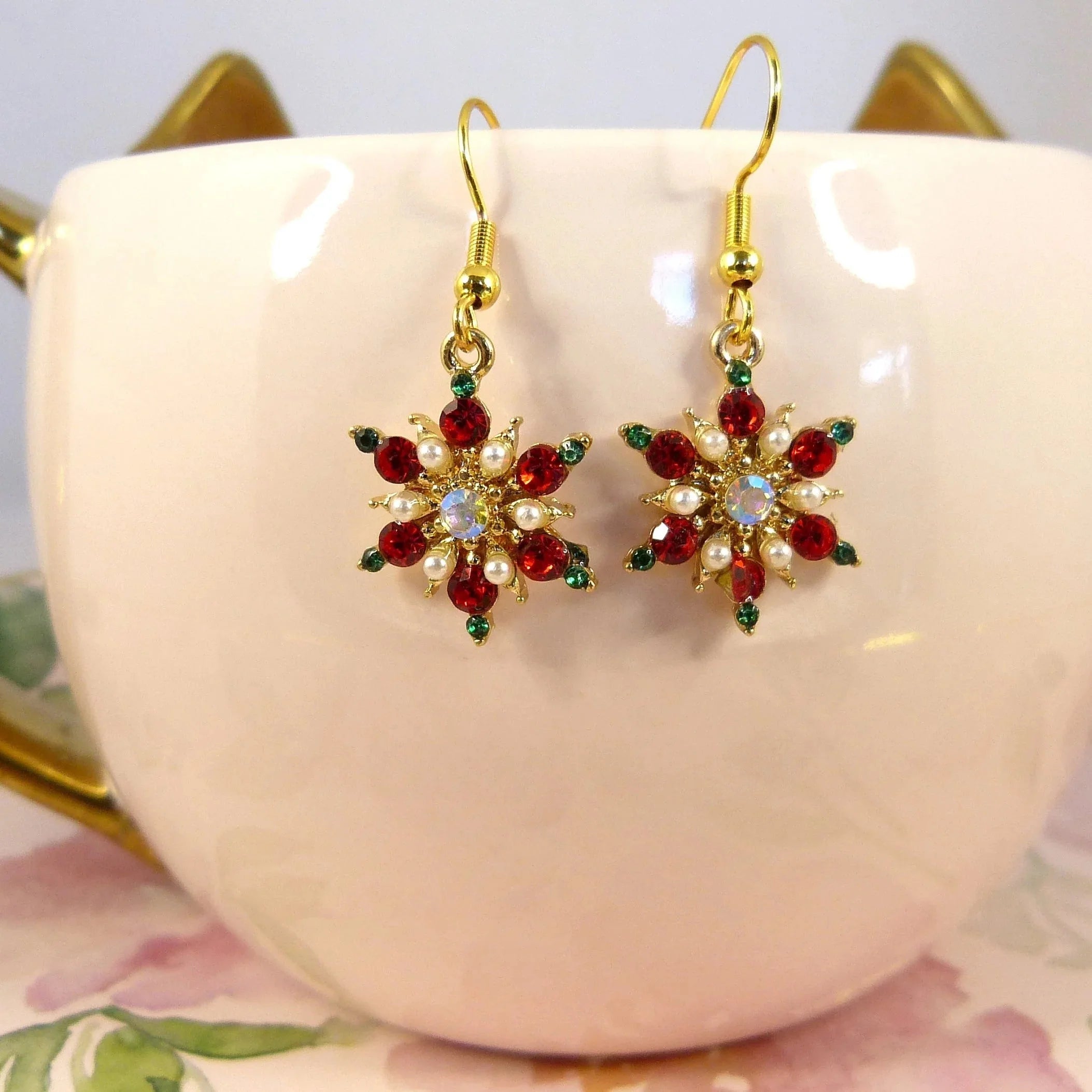 Women’s Zircon Snowflake Dangle Earrings Style 5