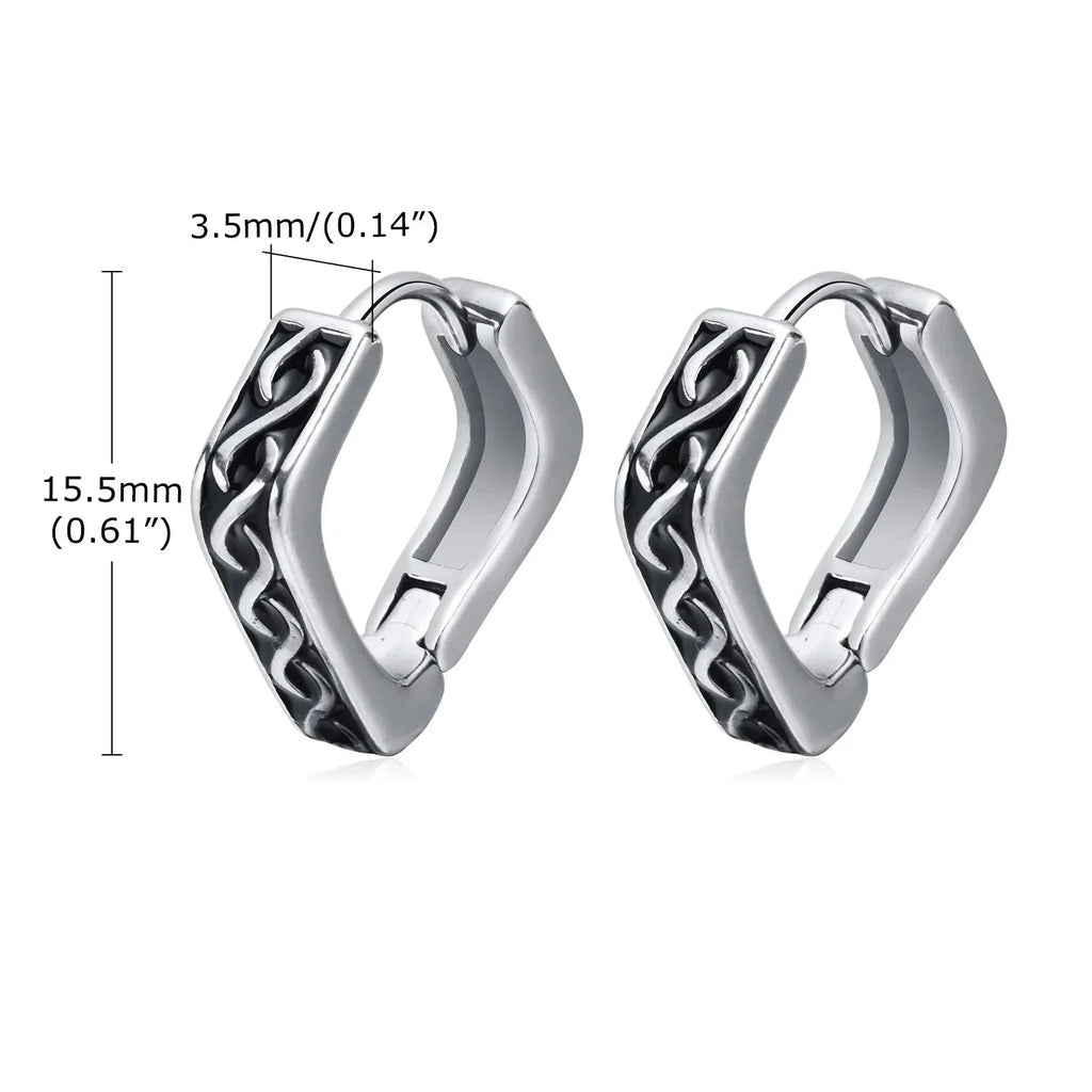 Viking Geometric Earrings for Men3