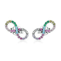 Multicolour Infinity Earrings