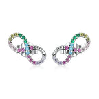 Multicolour Infinity Earrings