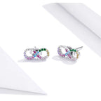 Multicolour Infinity Earrings