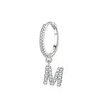 Hoop earrings with initial m