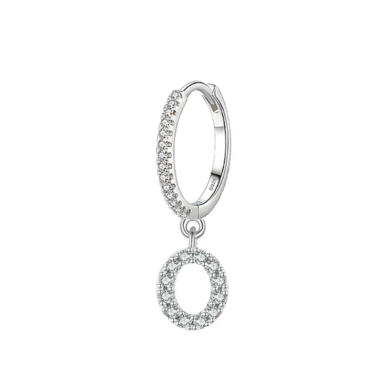 Hoop earrings with initial o