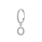 Hoop earrings with initial o