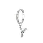 Hoop earrings with initial y