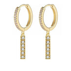 Women's initial hoop earrings i