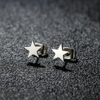 Lightweight Star Stud Earrings silver