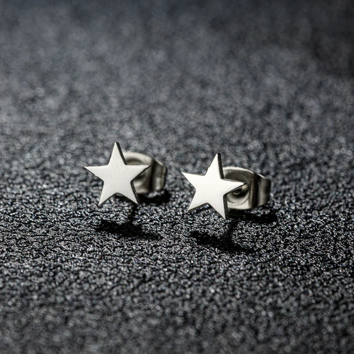 Lightweight Star Stud Earrings silver