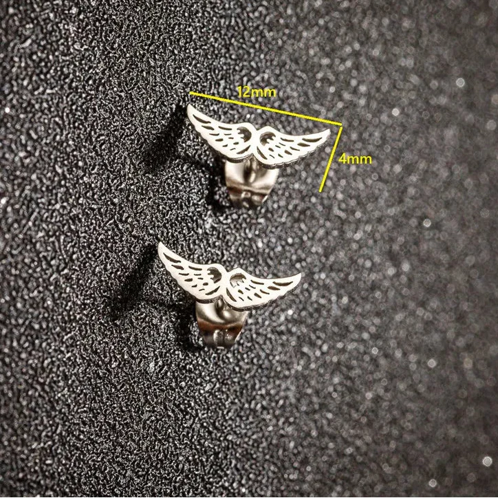 Minimalist angel wing earrings 