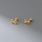 Minimalist bow earrings in gold