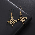 Witch’s Knot Pendant Protection Earrings for Women, Wiccan, Gold