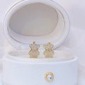 Bear Earrings with Precious Stone