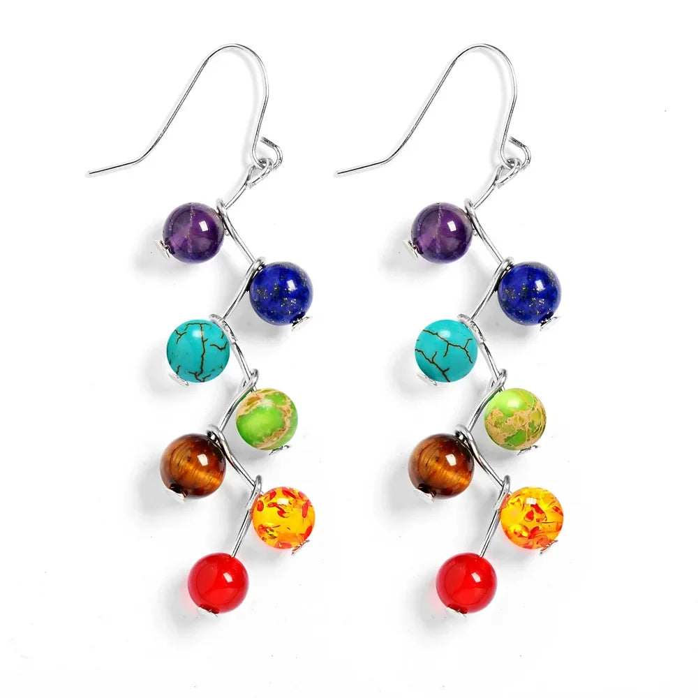 7 Chakras Dangle Earrings 1
