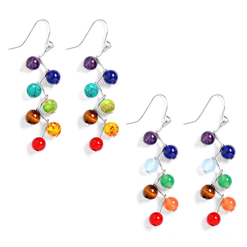 7 Chakras Dangle Earrings 1