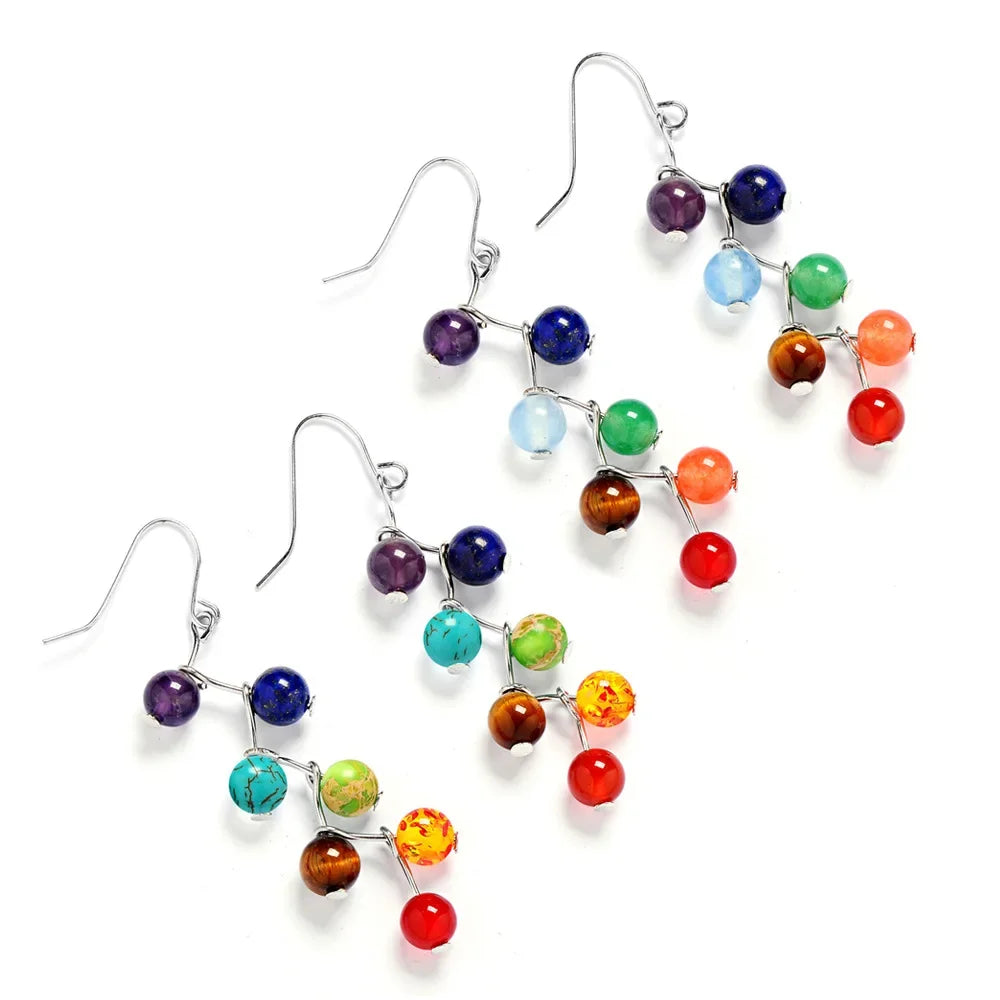 7 Chakras Dangle Earrings 