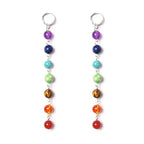 7 Chakra Women's Dangle Earrings silver