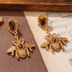Tiger's Eye Bee Drop Earrings