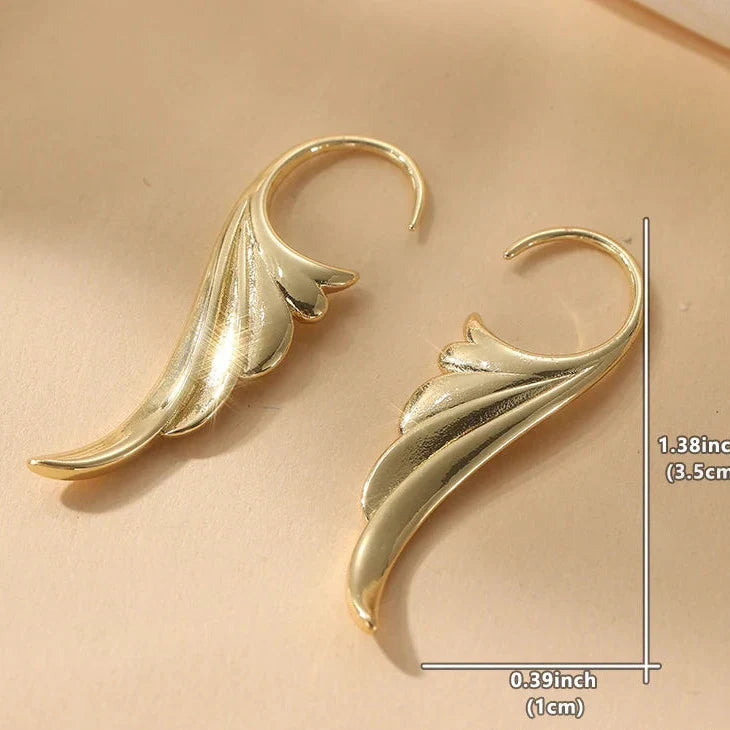 Women's angel wing dangle earrings