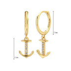 Anchor drop earrings