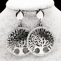 Tree of Life Silver Dangle Earrings