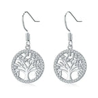 Tree of Life Zircon Drop Earrings