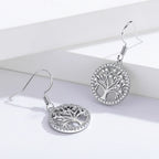 Tree of Life Zircon Drop Earrings