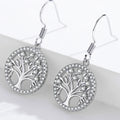 Tree of Life Zircon Drop Earrings