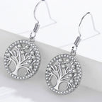 Tree of Life Zircon Drop Earrings