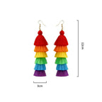 Rainbow drop earrings for women