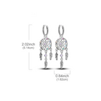 Dreamcatcher Dangle Earrings with Zircon