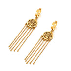 Tree of Life Drop Earrings in Gold