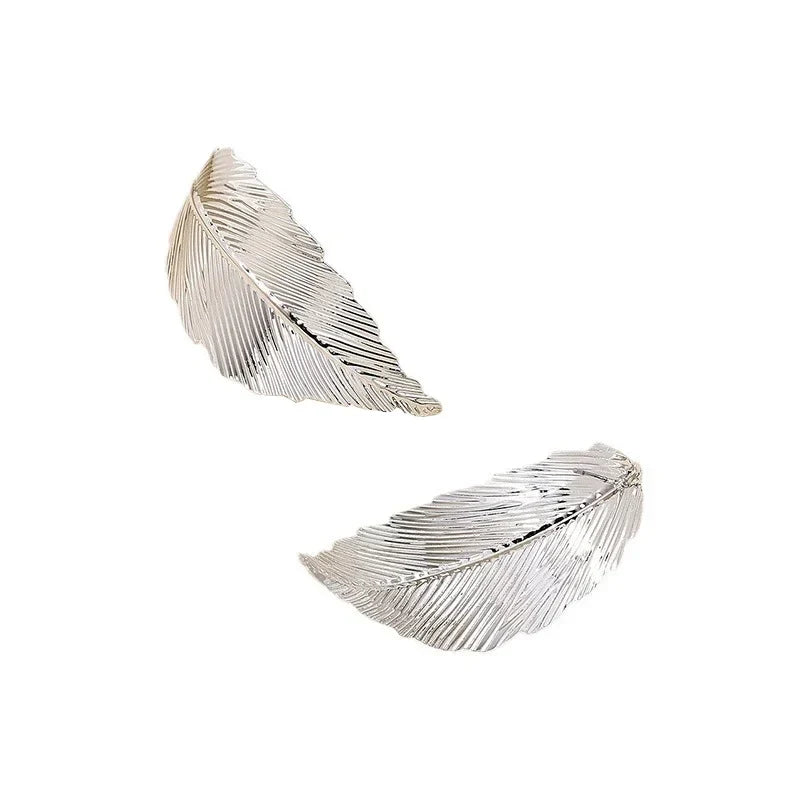Leaf Dangle Earrings for Women silver