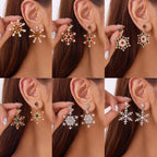 Dangling Earrings with Snowflake