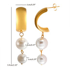 Dangle Earrings with Pearls