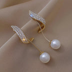 White Pearl Drop Earrings 1