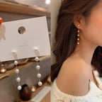 Drop Earrings with White Pearls