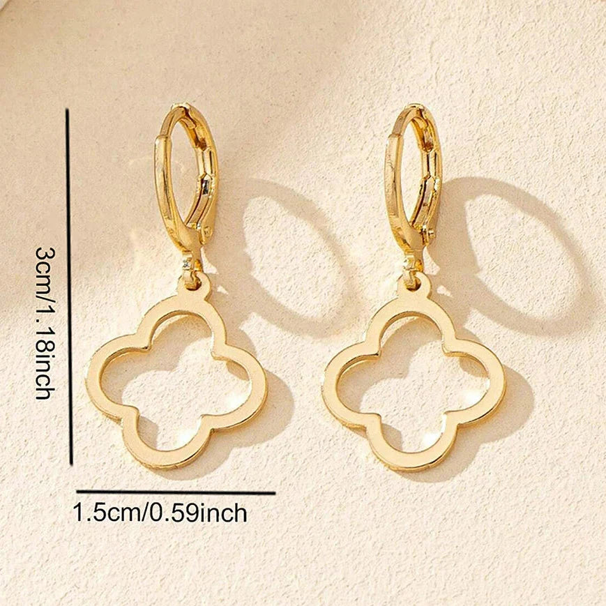 4-Leaf Clover Dangle Earrings