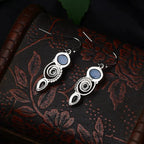 Drop Earrings with Moonstone Zircon